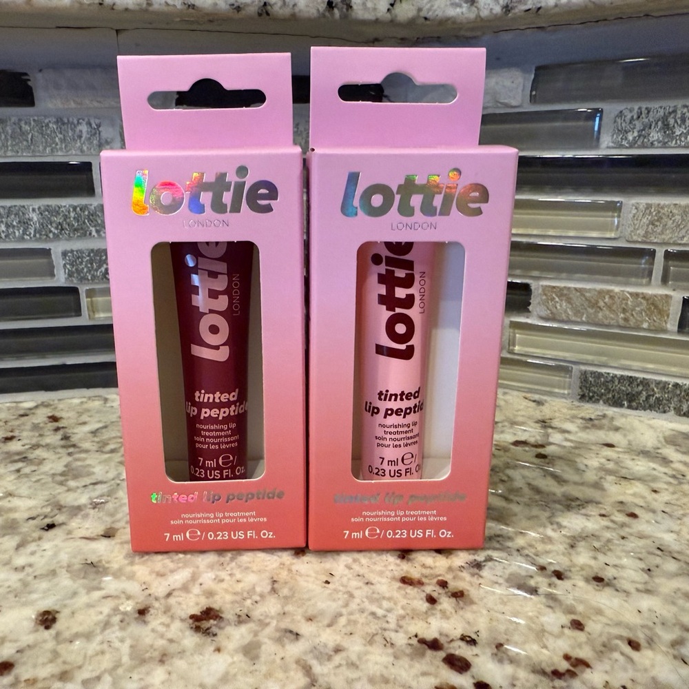 Lottie London Tinted Lip Peptide Duo (Raspberry Jam & Cotton Candy)